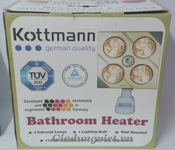Đèn sưởi nhà tắm Kottmann K4B-G vỏ hộp