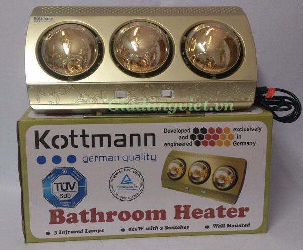 Đèn sưởi nhà tắm Kottmann K3B-G vỏ hộp
