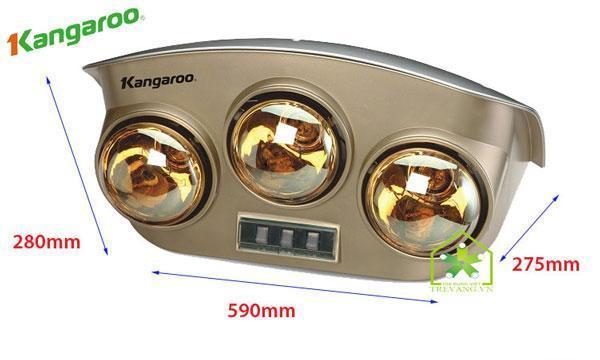Đèn sưởi nhà tắm Kangaroo KG251 kích thước nhỏ gọn