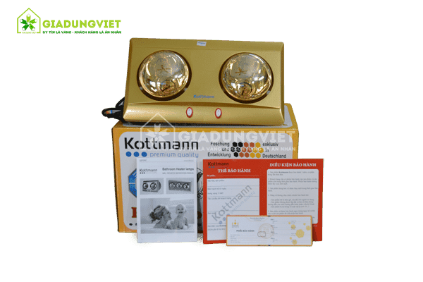 Bộ sản phẩm đầy đủ của đèn sưởi nhà tắm Kottmann K2B-Y