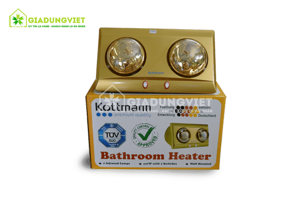 Đèn sưởi nhà tắm Kottmann K2B-Y thương hiệu từ CHLB Đức