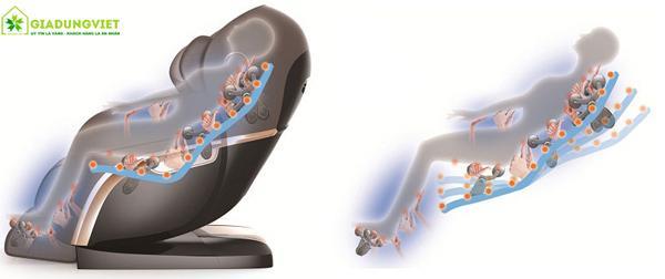  Ghế massage toàn thân 6d Plus Sapporo công nghệ hiện đại