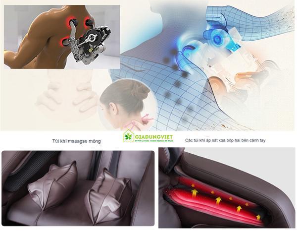 Tác động của ghế massage toàn thân jmg lên các phần cơ thể bị đau, mỏi mệt