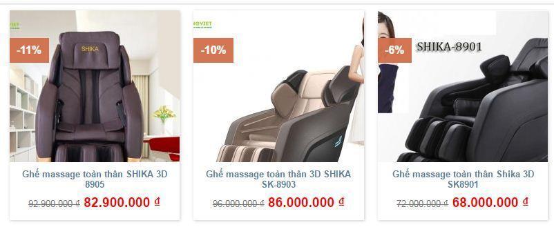 ghế massage toàn thân shika bán chạy
