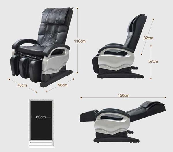 Ghế massage toàn thân Shika SK-8900 kích thước