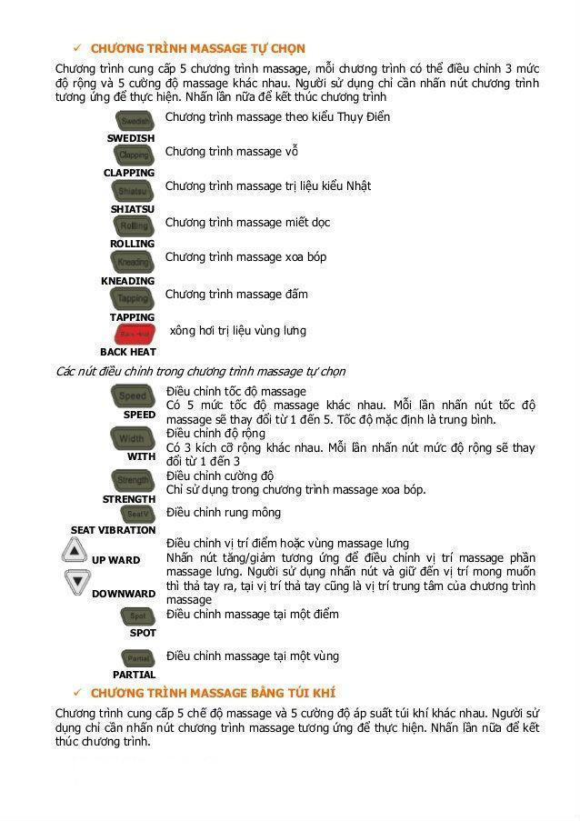 hướng dẫn sử dụng ghế massage toàn thân hướng dẫn sử dụng ghế massage toàn thân