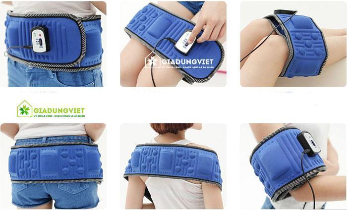 Máy massage bụng Vipro sử dụng nhiều vị trí khác nhau