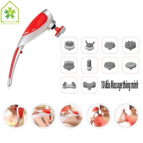 Bạn có thể dùng máy massage cầm tay mini tại nhiều vùng khác nhau trên cơ thể