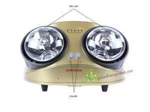 Đèn sưởi nhà tắm sunhouse shd3822 2 công tắc