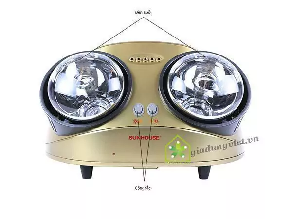 Đèn sưởi nhà tắm sunhouse shd3822 2 công tắc