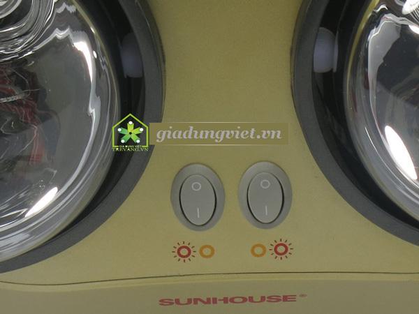 Đèn sưởi nhà tắm sunhouse shd3822 công tắc điều chỉnh