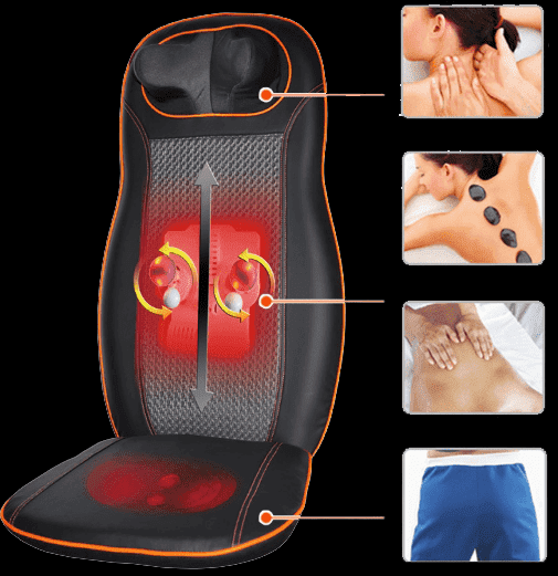Đệm ghế massage toàn thân hồng ngoại neck back cushion 958PH-C matxa đa năng.