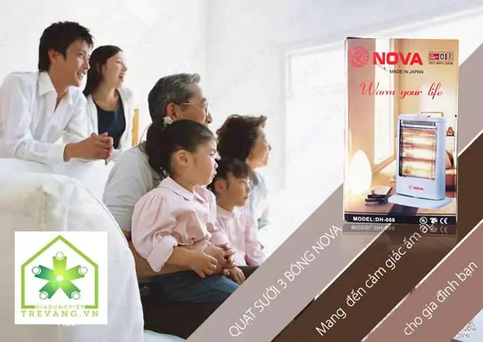 Chăm sóc cả nhà với quạt sưởi Nova 3 bóng