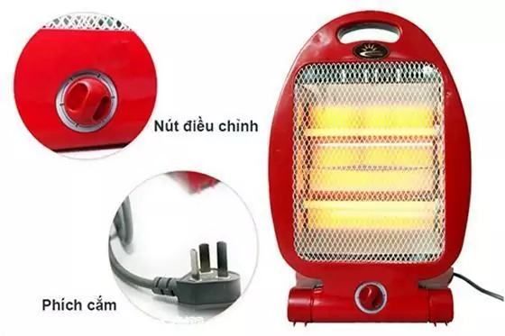 Quạt sưởi Nova Q1A 2 bóng hình cá
