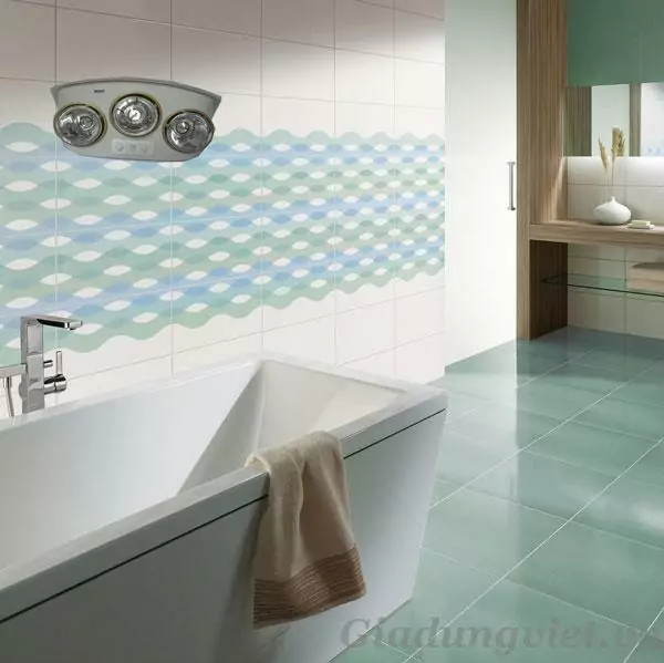 Đèn sưởi nhà tắm Hans 3 bóng H3B110 trong phòng tắm