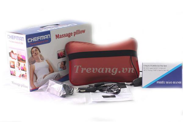 Gối massage hồng ngoại Chefman CM-212A Pillow USA gọn nhẹ