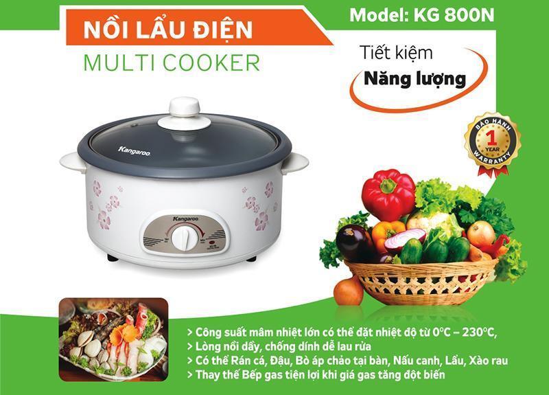 Nồi lẩu điện Kangaroo KG 800N cao cấp