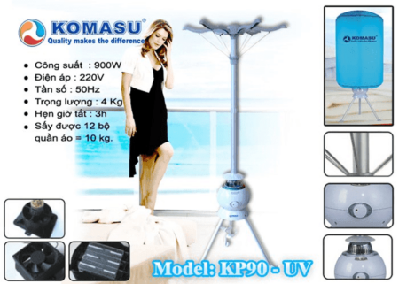 máy sấy quần áo Komasu KP90-UV