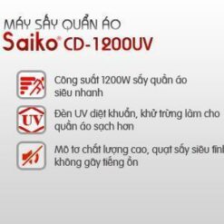 máy sấy quần áo Saiko CD-1200UV(3)