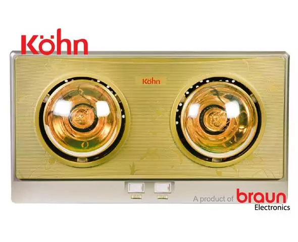 Đèn sưởi nhà tắm Braun KN02G 2 bóng sưởi