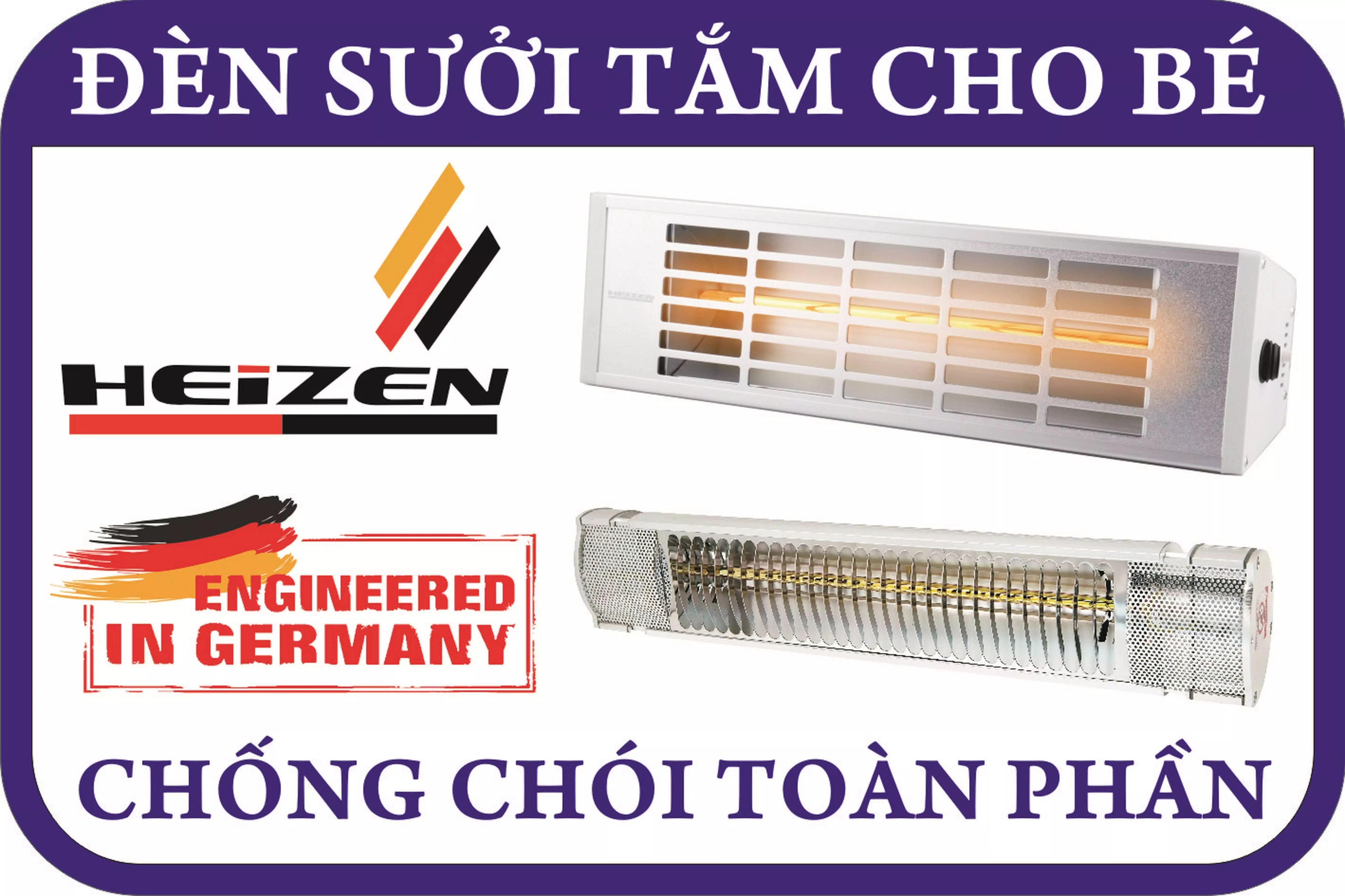 Đèn sưởi nhà tắm Heizen sưởi ấm nhanh
