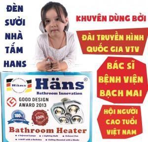 Đèn sưởi nhà tắm của Đức cao cấp