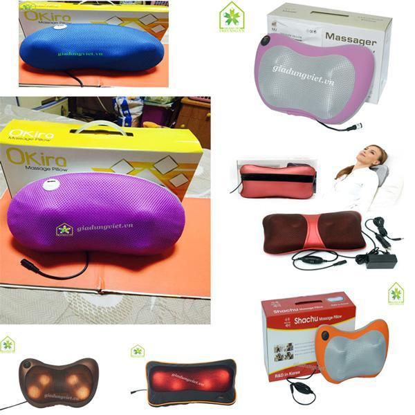 Gối massage hồng ngoại Okira Nhật Bản