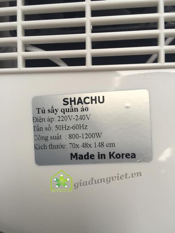 Máy sấy quần áo Shachu SH168 Korea