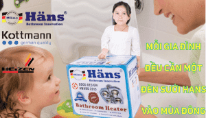 Đèn sưởi nhà tắm Hans cao cấp