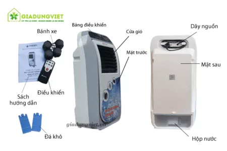 Quạt hơi nước Hanel HN-AC100S trọn bộ