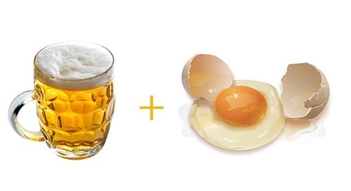 Tắm trắng bằng bia và lòng trắng trứng gà