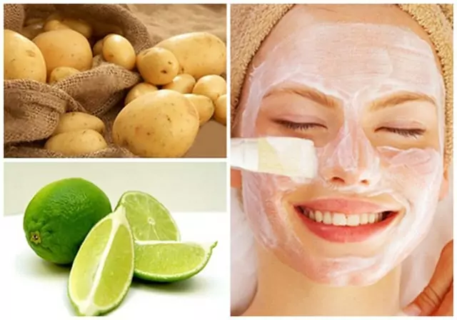 Mặt nạ khoai tây sữa tươi và chanh giúp làm trắng da