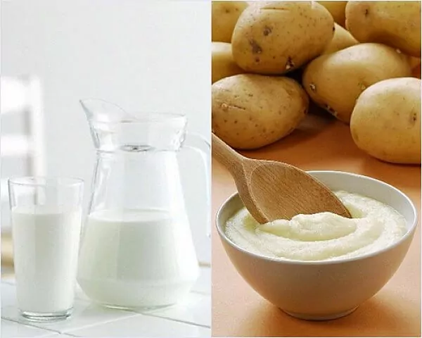 Mặt nạ khoai tây với sữa tươi giúp da sáng mịn, xóa thâm