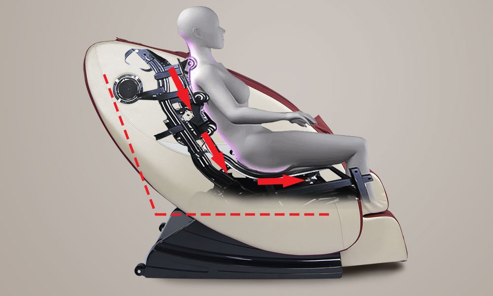 Cách sử dụng ghế massage toàn thân hiệu quả khi điều chỉnh con lăn