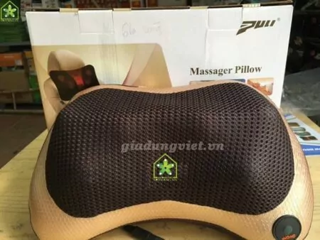 Gối massage hồng ngoại 6 bi gold 2 chế độ matxa