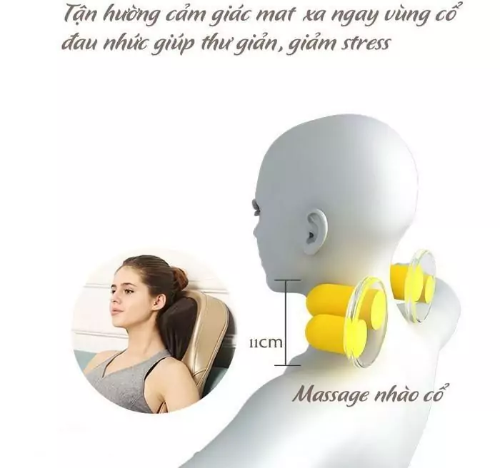 Đệm ghế massage toàn thân Ozuno | Giảm đau mỏi vai cổ lưng