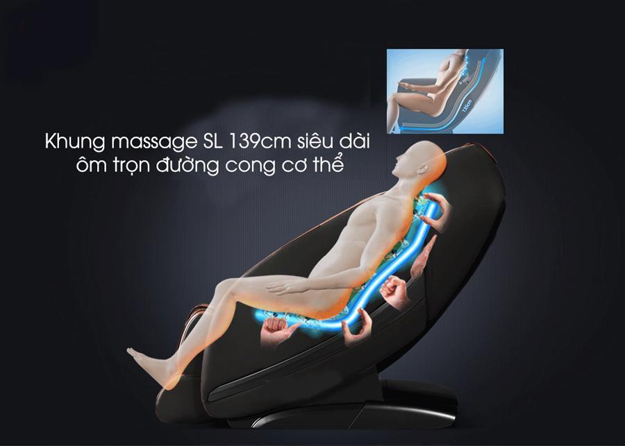 ghế massage Fujikima FJ-1100GLX con lăn S-L