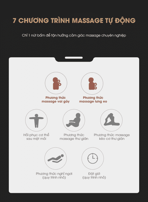 ghế massage chính hãng OS-500LX nhiều bài tập