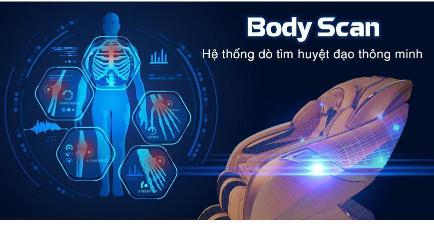 Ghế matxa toàn thân nhật bản công nghệ body scan thông minh