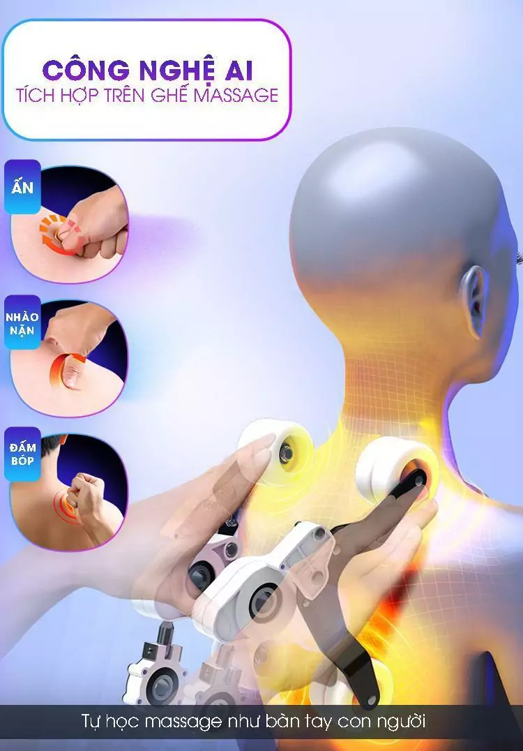 ghế massage nhật bản Fujikima FJ 1100GLX con lăn vùng vai