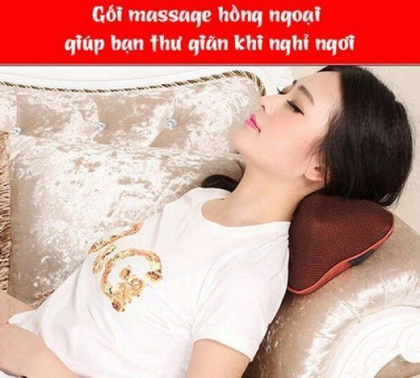 Gối massage hồng ngoại nhật bản - mang lại giây phút thư giãn