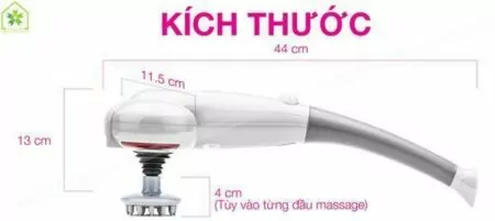 Kích thước máy massage cầm tay