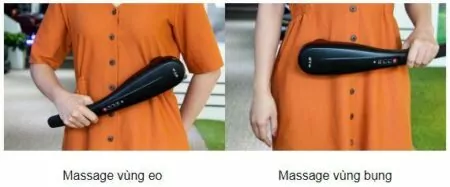 máy massage cầm tay 6 đầu Hammer các vị trí