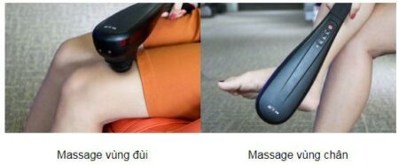 máy massage cầm tay 6 đầu Hammer pin sạc tiện lợi