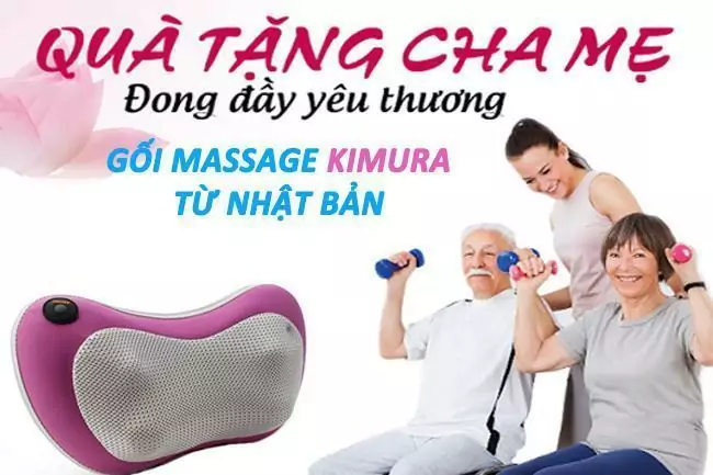Gối massage hồng ngoại tặng CHA MẸ